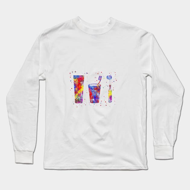 Dental care tools Long Sleeve T-Shirt by RosaliArt